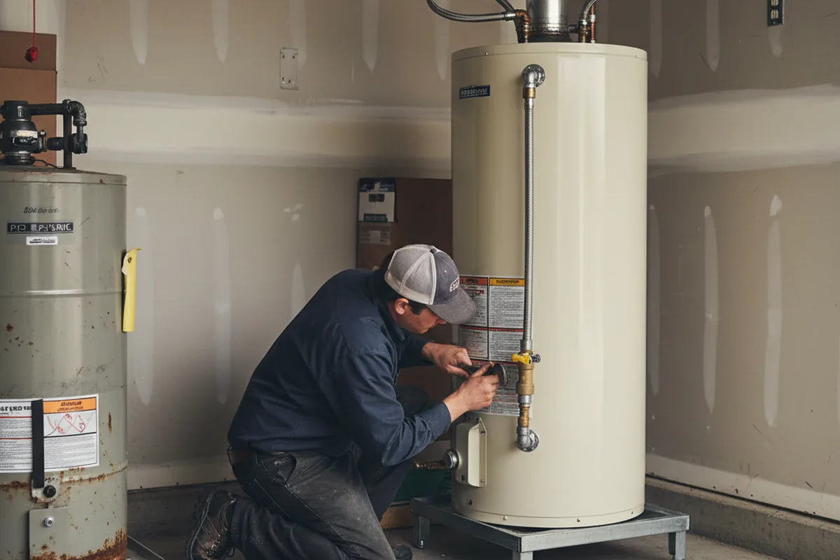 Water heater and shutoff valve replacement in Zavalla